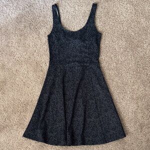 H&M Black Mini Dress with White Dots